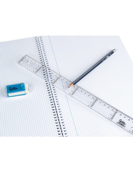 REGLA 30 CM PLASTICO CRISTAL