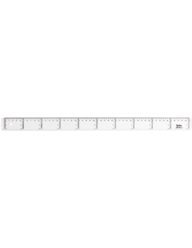 REGLA 50 CM PLASTICO CRISTAL