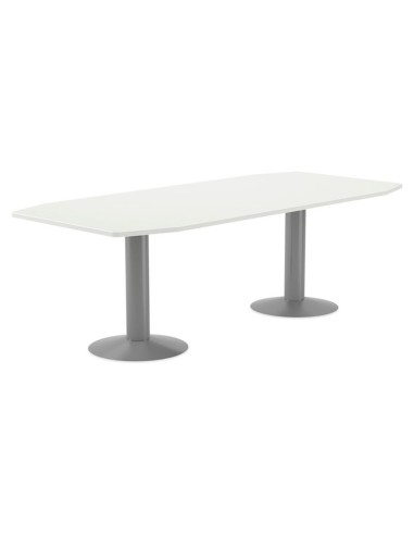 MESA REUNION ROCADA MEETING 3003AT04 COLUMNA DOBLE ACERO GRIS BL.