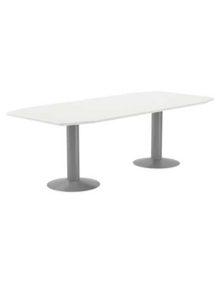 MESA REUNION ROCADA MEETING 3003AT04 COLUMNA DOBLE ACERO GRIS BL.