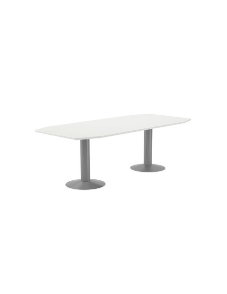 MESA REUNION ROCADA MEETING 3003AT04 COLUMNA DOBLE ACERO GRIS BL.