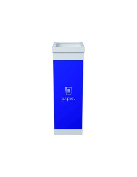 CONTENEDOR PAPELERA RECICLAJE TAPA PAPELES 60L.76X36,3X26,3 CM