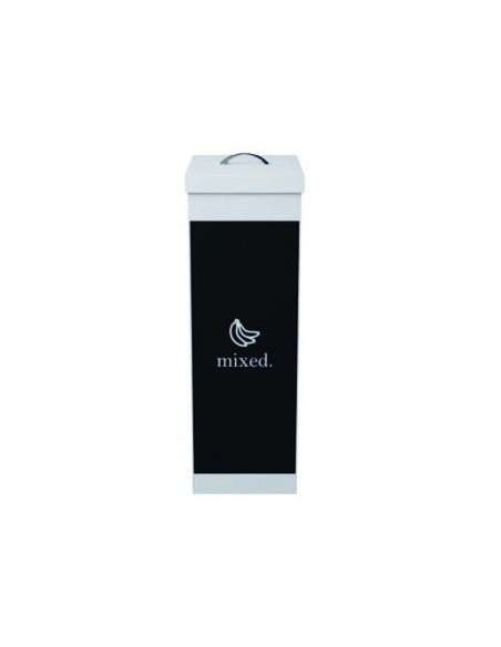 CONTENEDOR PAPELERA RECICLAJE TAPA ORGANICOS 60L.76X36,3X26,3