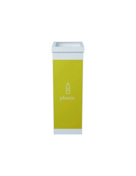 CONTENEDOR PAPELERA RECICLAJE TAPA PLASTICOS 60L.76X36,3X26,3 CM