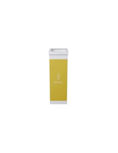 CONTENEDOR PAPELERA RECICLAJE TAPA PLASTICOS 60L.76X36,3X26,3 CM