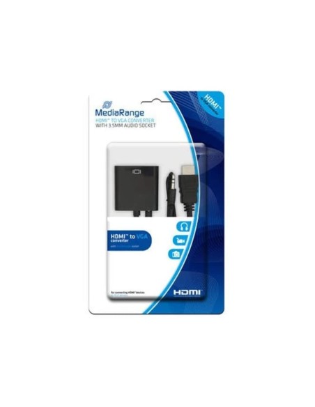ADAPTADOR CABLE HDMI A VGA JACK 3.5MM MEDIARANGE NG.