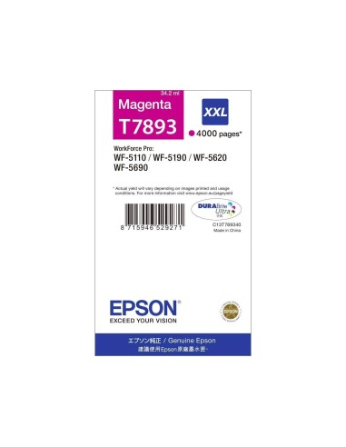 C13T789340 CARTUCHO EPSON T7893 WF-5110/5190 79 XXL MAG. 4000 PG.