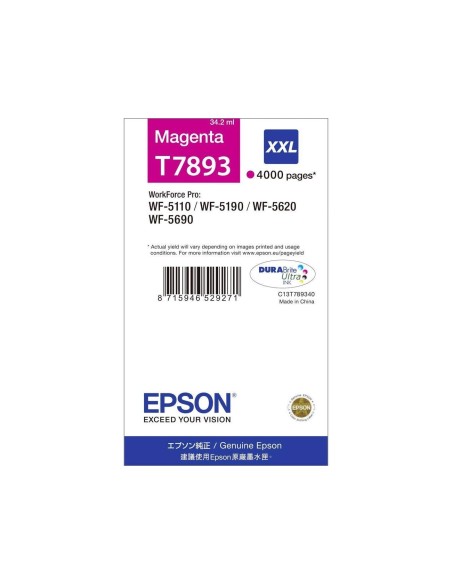 C13T789340 CARTUCHO EPSON T7893 WF-5110/5190 79 XXL MAG. 4000 PG.