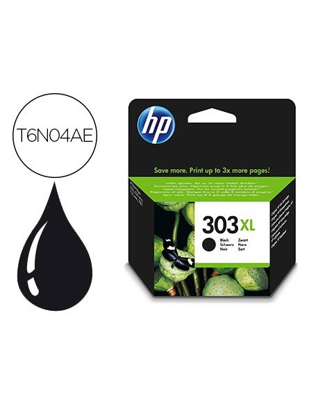 T6N04AE CARTUCHO HP Nº 303XL NG. 600 PG.