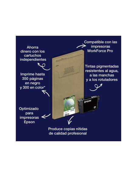 C13T34714010 CARTUCHO EPSON WF-3720DWF/WF-3725DWF NG. 1100 PG.