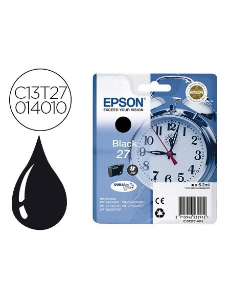 C13T27014012 CARTUCHO EPSON WF-3620/3640 27 NG. 350 PG.