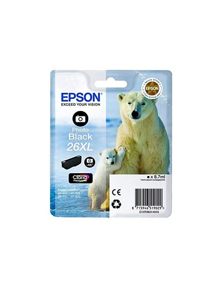C13T26314012 CARTUCHO EPSON XP-600/605 26XL FOTO NG.700 PG.