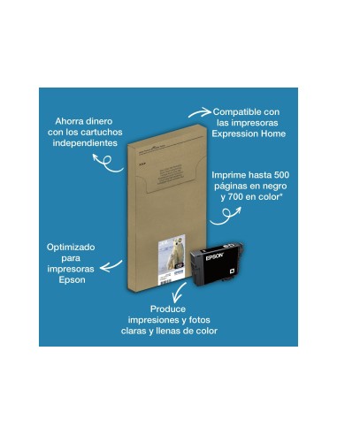C13T26344012 CARTUCHO EPSON XP-600/XP605 26XL AM. 750 PG.