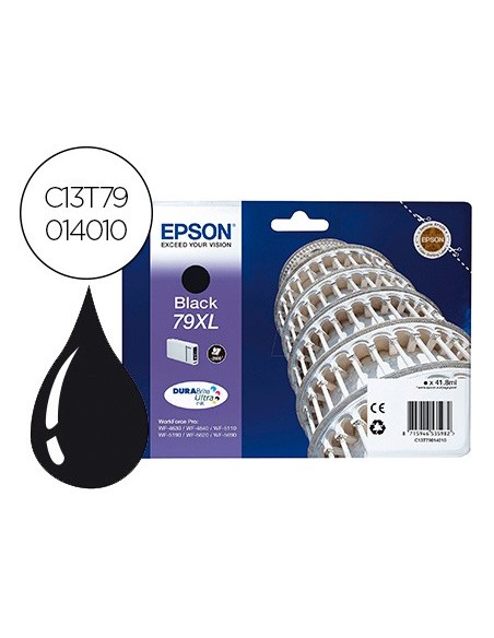 C13T79014010 CARTUCHO EPSON T7901 WF-4630/4640 79XL NG. 2600 PG.