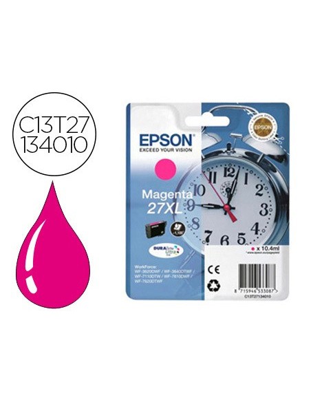 C13T27134012 CARTUCHO EPSON WF-3640/7110 27 XL MAG. 1100 PG.