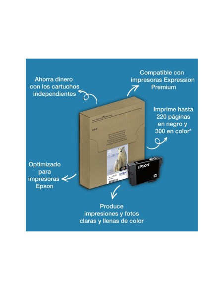 C13T26014012 CARTUCHO EPSON XP600/800 T2601 NG. 220 PG.