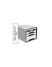 FICHERO CAJONES SOBREMESA CEP 5 CAJONES MIXTOS BL/NG 360X288X270MM 2