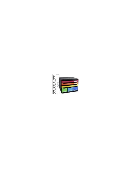 FICHERO CAJ.SOBREMESA EXACOMPTA 6 CAJ.MULTICOLORES 270X355X271 MM