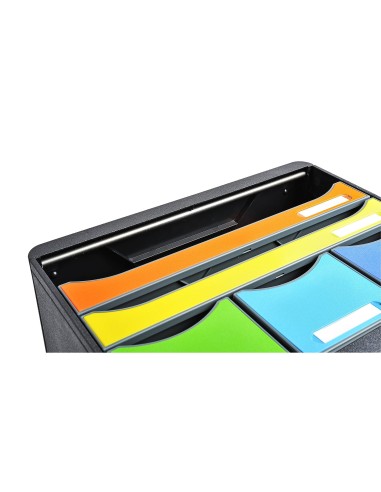 FICHERO CAJ.SOBREMESA EXACOMPTA 6 CAJ.MULTICOLORES 270X355X271 MM