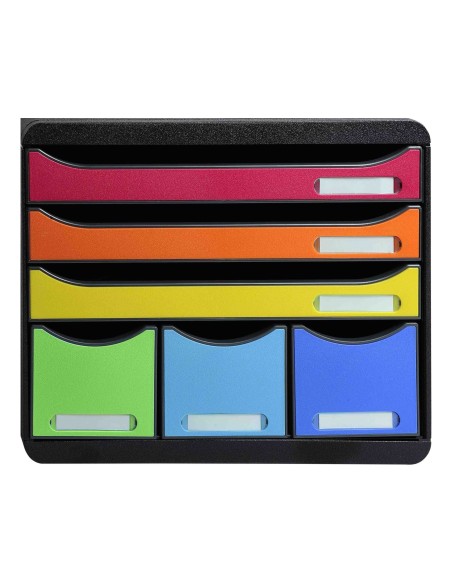 FICHERO CAJ.SOBREMESA EXACOMPTA 6 CAJ.MULTICOLORES 270X355X271 MM