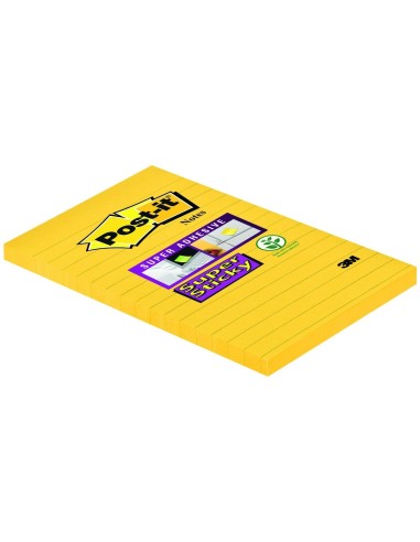BLOC NOTAS ADH. POST-IT SUPER STICKY 102X152MM HORIZONTAL 75H. AM.