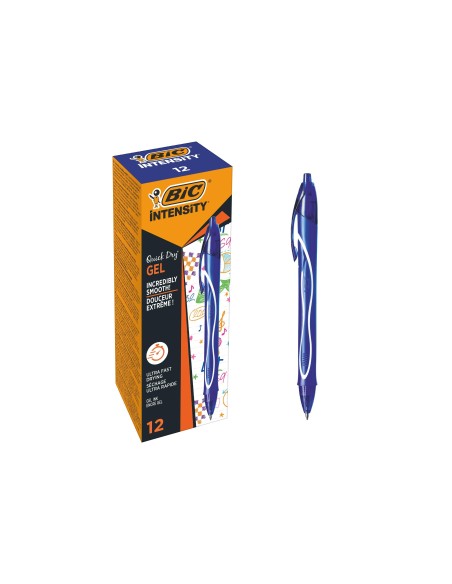 BOLIGRAFO BIC GELOCITY QUICK DRY RETRACTIL TINTA GEL AZ.PUNTA 0,7 MM
