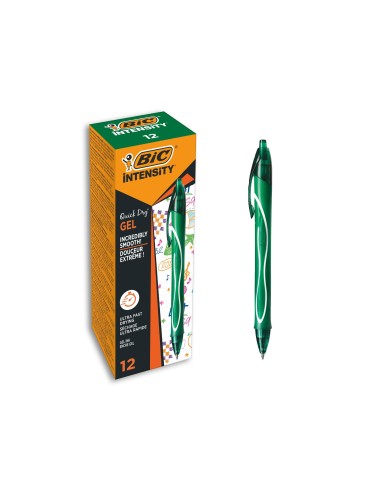 BOLIGRAFO BIC GELOCITY QUICK DRY RETRACTIL TINTA GEL VER.PUNTA 0,7 MM