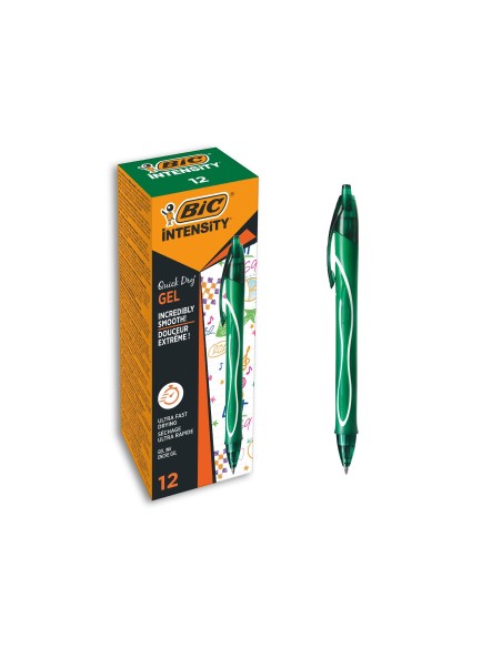 BOLIGRAFO BIC GELOCITY QUICK DRY RETRACTIL TINTA GEL VER.PUNTA 0,7 MM