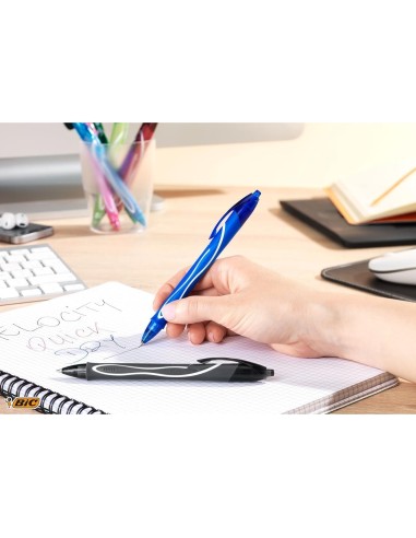 BOLIGRAFO BIC GELOCITY QUICK DRY RETRACTIL TINTA GEL VER.PUNTA 0,7 MM