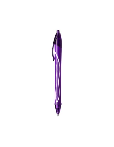 BOLIGRAFO BIC GELOCITY QUICK DRY RETRACTIL TINTA GEL PURPURA 0,7 MM