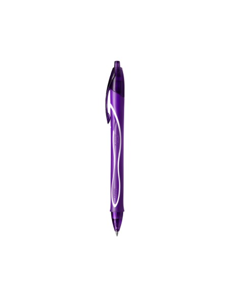 BOLIGRAFO BIC GELOCITY QUICK DRY RETRACTIL TINTA GEL PURPURA 0,7 MM