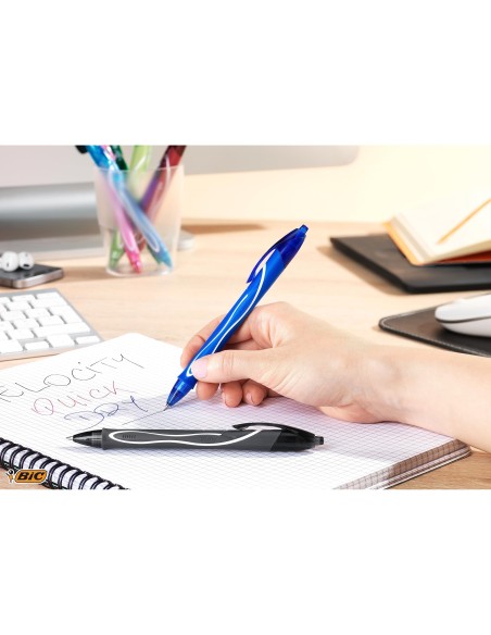 BOLIGRAFO BIC GELOCITY QUICK DRY RETRACTIL TINTA GEL TUR.PUNTA 0,7 MM