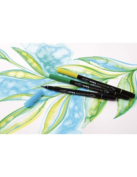 ROTULADOR LYRA AQUA BRUSH ACUARELABLE DOBLE FINA PINCEL VE.