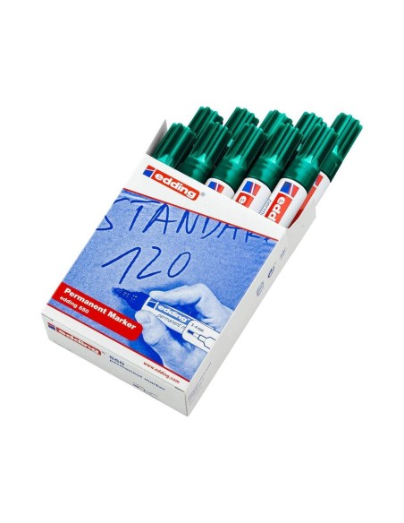 ROTULADOR EDDING PUNTA FIBRA PERM.550 VERDE  N.4 PUNTA RED.