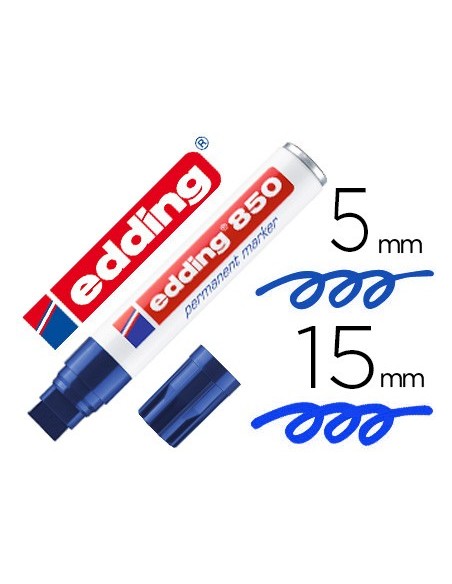 ROTULADOR EDDING MARCADOR PERMANENTE 850 AZ. 5-15MM RECARGABLE