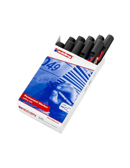 ROTULADOR EDDING MARCADOR PERM 330 NEGRO PUNTA BISELADA 1-5 MM RECARG