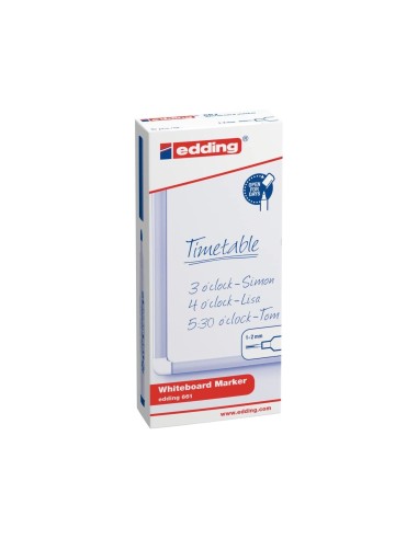 ROTULADOR EDDING  PIZARRA BLANCA 661 NG. PUNTA RED 1-2MM RECARGABLE