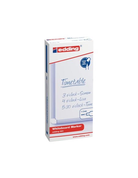 ROTULADOR EDDING  PIZARRA BLANCA 661 VE. PUNTA RED 1-2MM RECARGABLE
