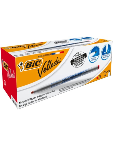 ROTULADOR BIC VELLEDA FINO PARA PIZARRA ROJO PUNTA 1MM