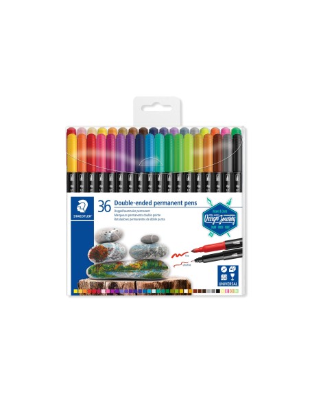 ROTULADOR STAEDTLER PERMANENTE DOBLE 3187  36 UD.SURT.