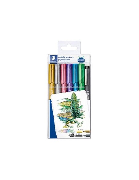 ROTULADOR STAEDTLER MET.8323 6 UD.SURT.+ 1 CALIBRADO 308 C2-9