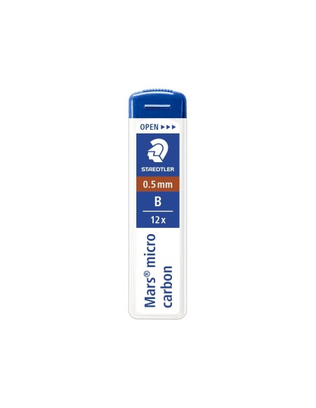 MINAS STAEDTLER MARS MICRO GRAFITO 0,5 MM B TUBO CON 12 UNIDADES