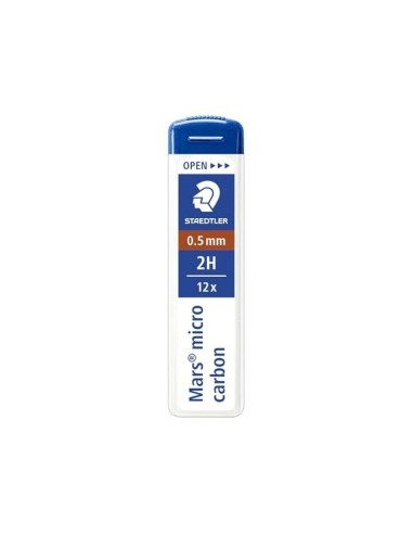 MINAS STAEDTLER MARS MICRO GRAFITO 0,5 MM 2H TUBO CON 12 UNIDADES