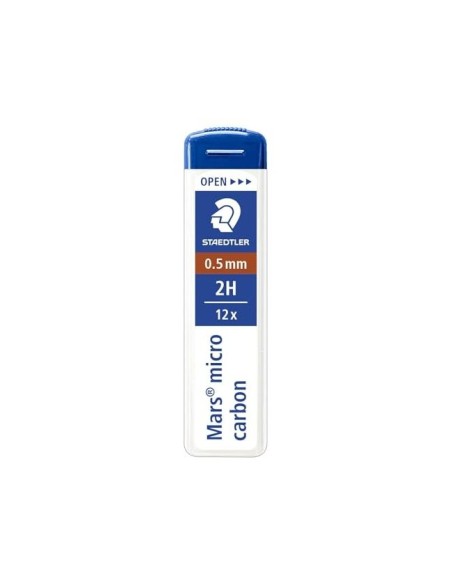 MINAS STAEDTLER MARS MICRO GRAFITO 0,5 MM 2H TUBO CON 12 UNIDADES