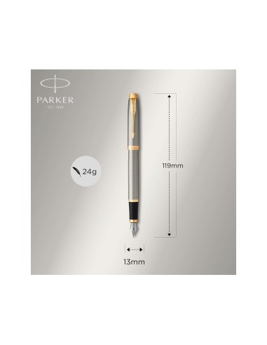PLUMA PARKER IM METAL CEPILLADO GT