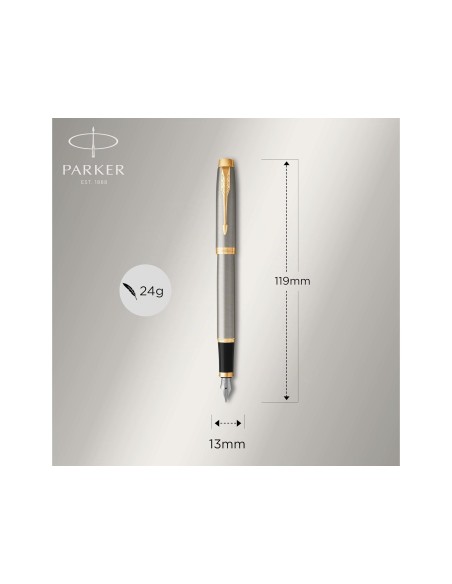PLUMA PARKER IM METAL CEPILLADO GT