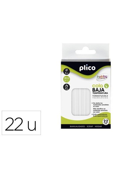BARRA TERMOFUSIBLE PLICO COLA BAJA TEMPERATURA 8X95MM 22 UDS.