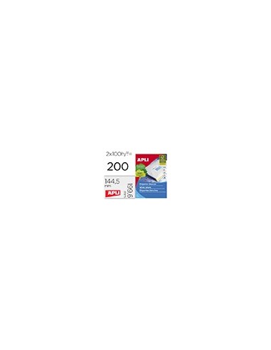 ETIQUETA ADH. APLI 2423 199,6X144,5MM 100UD.