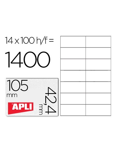 ETIQUETA ADH. APLI 1277 105X42.4MM 100H.
