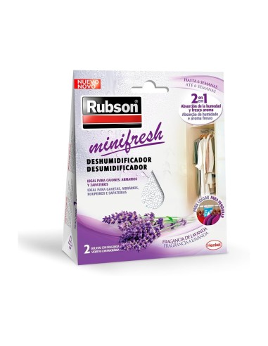 DESHUMIDIFICADOR RUBSON MINI FRESH LAVANDA 1 PACK 2 BOLSITAS 50 GR
